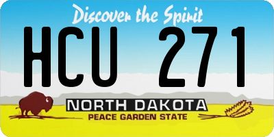 ND license plate HCU271