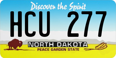 ND license plate HCU277