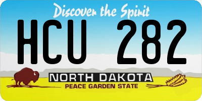 ND license plate HCU282