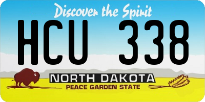 ND license plate HCU338
