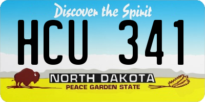 ND license plate HCU341