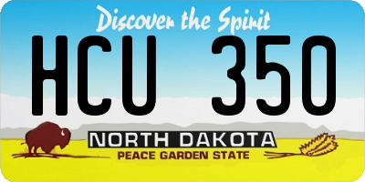 ND license plate HCU350