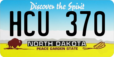 ND license plate HCU370