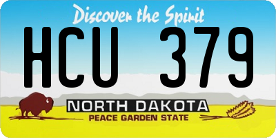 ND license plate HCU379