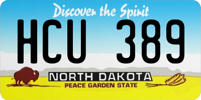ND license plate HCU389