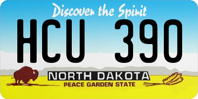 ND license plate HCU390