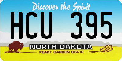 ND license plate HCU395