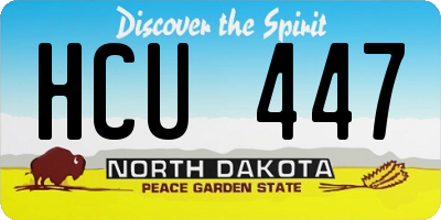ND license plate HCU447