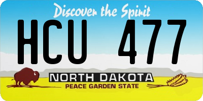 ND license plate HCU477