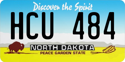 ND license plate HCU484