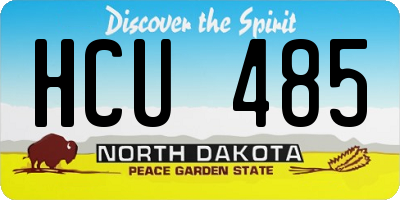 ND license plate HCU485