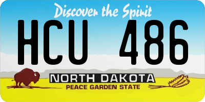ND license plate HCU486