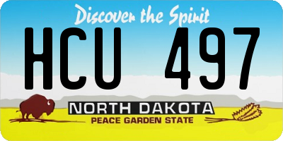 ND license plate HCU497