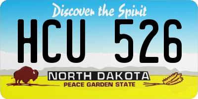 ND license plate HCU526