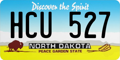 ND license plate HCU527