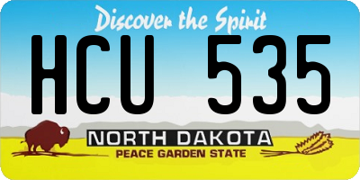 ND license plate HCU535