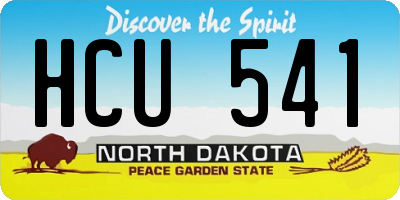 ND license plate HCU541