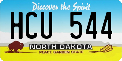 ND license plate HCU544