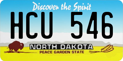 ND license plate HCU546