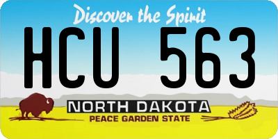 ND license plate HCU563