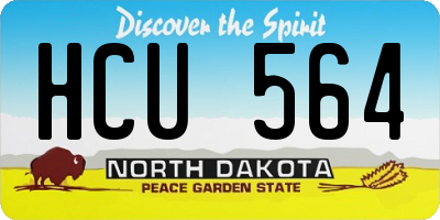 ND license plate HCU564