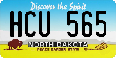 ND license plate HCU565