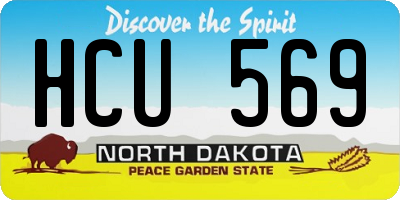 ND license plate HCU569