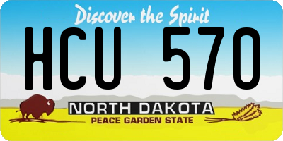 ND license plate HCU570