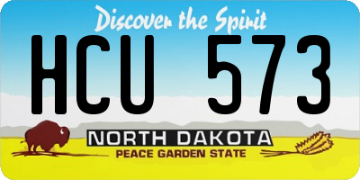 ND license plate HCU573