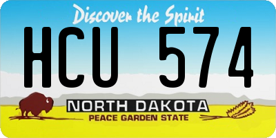 ND license plate HCU574