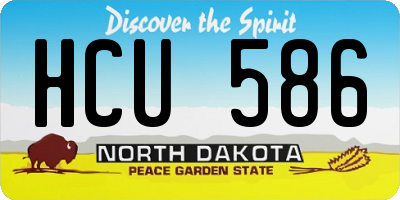 ND license plate HCU586