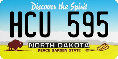 ND license plate HCU595