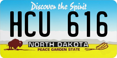 ND license plate HCU616
