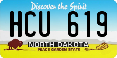 ND license plate HCU619