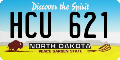 ND license plate HCU621