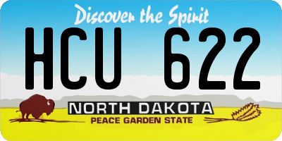 ND license plate HCU622