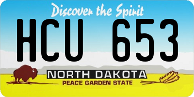 ND license plate HCU653