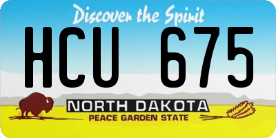 ND license plate HCU675