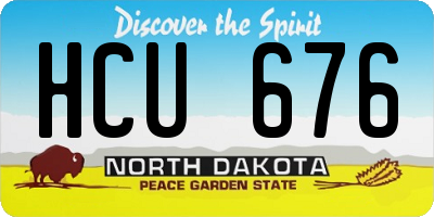 ND license plate HCU676