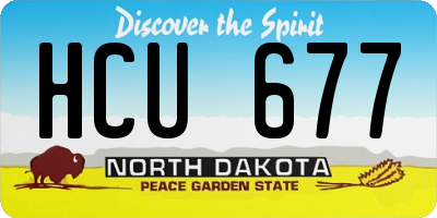 ND license plate HCU677