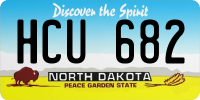 ND license plate HCU682