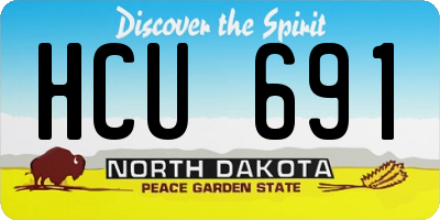 ND license plate HCU691