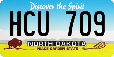 ND license plate HCU709