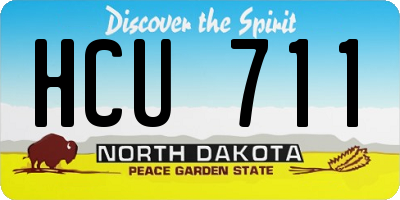 ND license plate HCU711