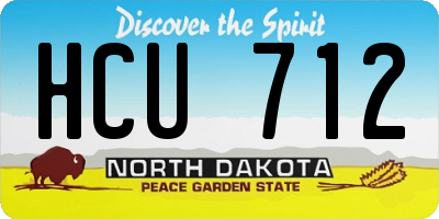 ND license plate HCU712