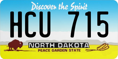 ND license plate HCU715