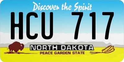 ND license plate HCU717