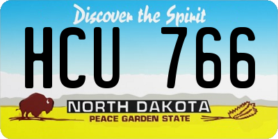 ND license plate HCU766