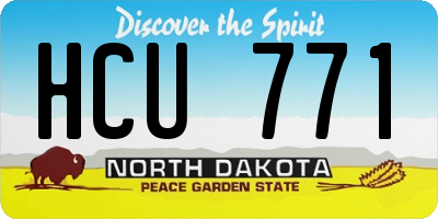 ND license plate HCU771