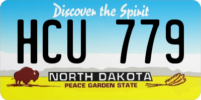 ND license plate HCU779